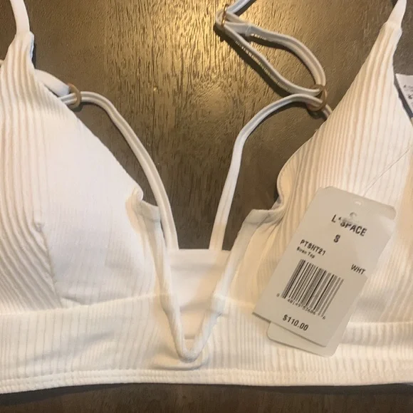 NWT L*Space Women's Siren Bikini Top White - Picture 15 of 16